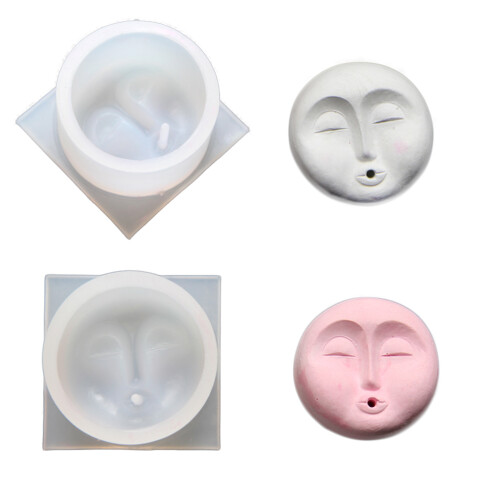 Plateau d'encens créatif pour le visage, moules en Silicone, 1