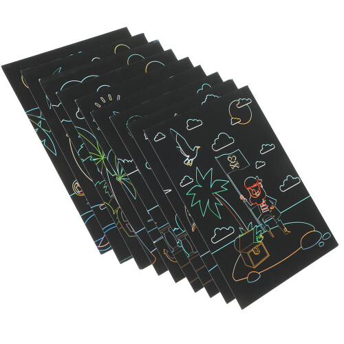 Set Of Scratch Paper Sheets For Kids – Fun Scratch Off Activity