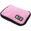 Waterproof 2 Layer USB Cable Storage Bag Electronic Organizer Pink 9