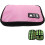Waterproof 2 Layer USB Cable Storage Bag Electronic Organizer Pink 3