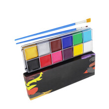 12 Colors Halloween Face And Body Paint For Kids Party