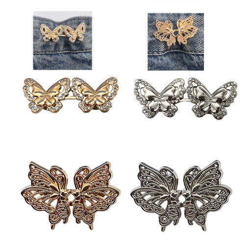 Épingles à boutons papillon, tendeur de taille pour Jeans,-1 2