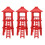 3Pcs Plastic Observation Tower Models Miniature Sand Table Decor 3