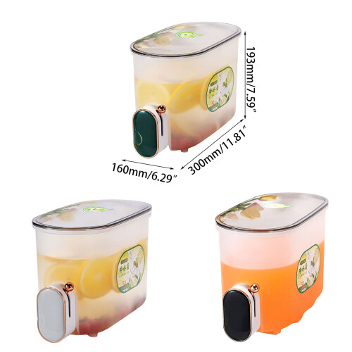 Cold Drinks Beverage Dispensers Juice Container with-Gray Gold 2