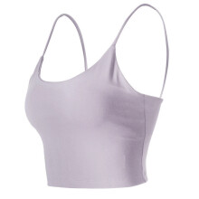 Woman Strap Sports Bra Fitness Vest For Running Yoga (Purple M)