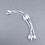 3pcs rgb 1 to 2 led strip remote controller with 9pcs needle 9