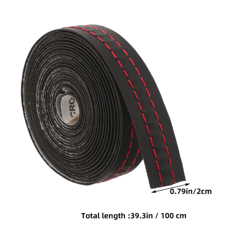 Suv Accessories Black With Red Stitching 1 Roll 39.4x0.8in 1