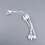 3pcs rgb 1 to 2 led strip remote controller with 9pcs needle 9