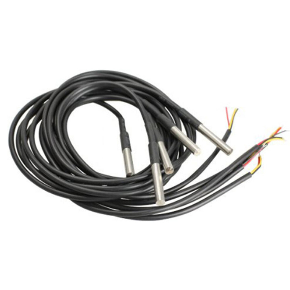 5Pcs Temperature Sensors Temperatures Transducers (Black) Black 3572228267437