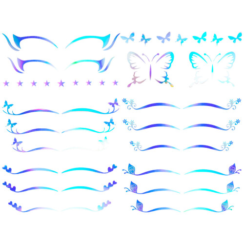 6 Sheets Adhesive Eye Shadow Stickers Eyeliner Decals