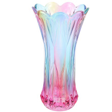 Clear floral glass vase for flower display and decor