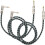 2Pcs Professional Blue Guitar Audio Cable Nylon 6.5mm Instrument Cable 6