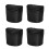 4pcs Non-Slip Feet Ladder Black Rubber 4