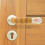 Door Handle Covers Anti Collision Knitted Yellow 6pcs 5
