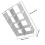 Grey Beautiful Storage Rack Double-Row Bookshelf for Home Use 3