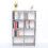 Grey Beautiful Storage Rack Double-Row Bookshelf for Home Use 6