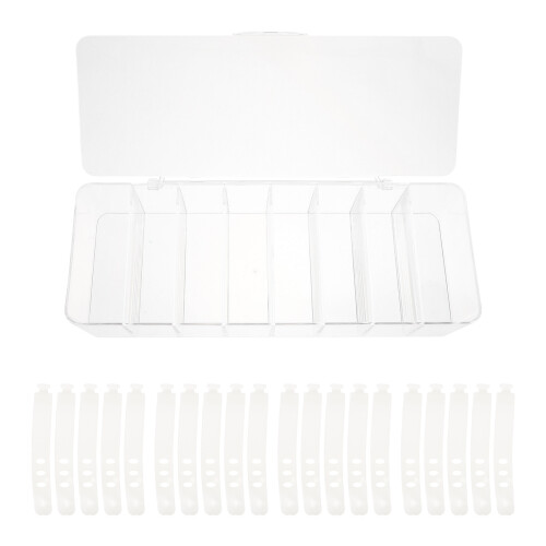 1X Duurzame Plastic Kabelorganizer Met Stofdichte Afdekking 1
