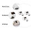3Pcs Silver Multi-Function Whistles with Rope for Sports and Racing 10
