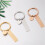2Pcs Diy Blank Keychains Stainless Steel Unfinished Key Rings 9