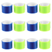 12Pcs Luminous Reflective Slap Bracelets For Adults Kids