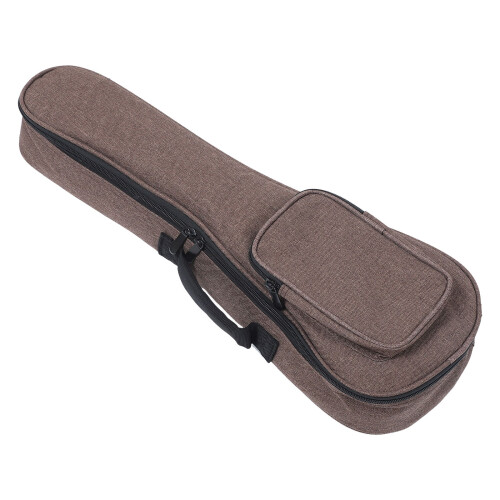 Waterproof Dark Brown Ukulele Backpack Durable Storage Case