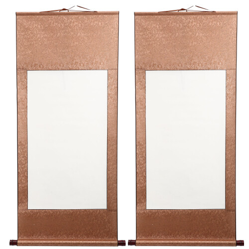 Masteelf  2 Pcs Blank Painting Scrolls Paper Home Decor Child 2