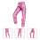 1Roze Disco Broek Vrouwen Comfortabele Elastische Taille 2