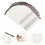 18Pcs Waterproof Imitation Eyebrow Paste Natural Fake Sticker 3