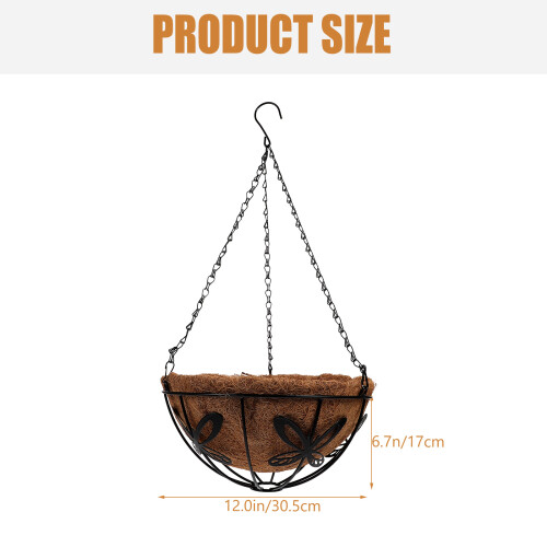Outdoor Ceiling Hanging Iron Planter For Garden Decor 1