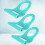 3Pcs Plastic Water Bottle Handle Portable Holding Ring Sky Blue 5