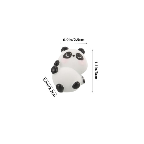 6Pcs Panda Dashboard Figurines For Car Interior Decor 2