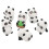 6Pcs Panda Dashboard Figurines For Car Interior Decor 4