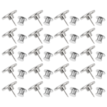 20Pcs Rugged Silver Alloy Pants Waist Buckles Anti-Slip Jeans Buttons