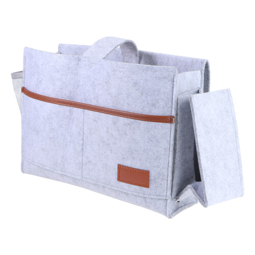 1Pc Felt Bedside Caddy Hanging Storage Bag For Dorm Organizer