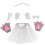 Set Costume Con , Orecchie E Cerchietto Per 4