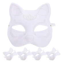 5Pcs DIY Paintable Paper Masks White Masquerade Masks for Party Use