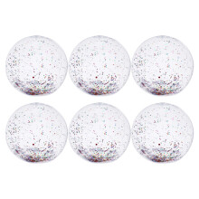 6 Pallone Da Spiaggia Gonfiabile Con Paillettes Per Bambini