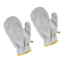 1 Paar wiederverwendbare Silberdraht-Geschirrspülhandschuhe,