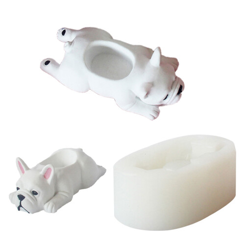 Tierform Kerzenhalter Silikonformen Tonformen Hund Blumentöpfe 1