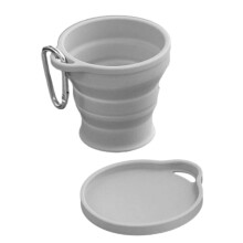 Zusammenklappbarer Reisebecher, 180 ml,-Grau