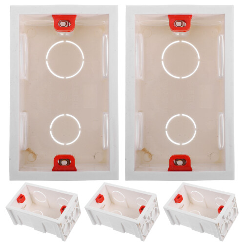 5 Pcs Plastic Flush Mount Electrical Box For Outdoor Indoor Wiring