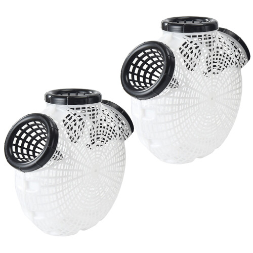 2Pcs Plastic Crab Trap Reusable Crawfish Fishing Cage