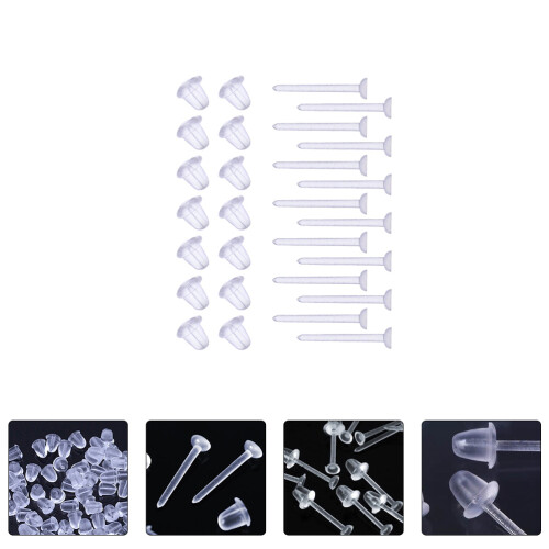 100Pièces Embouts D'oreilles Silicone Transparent Accessoires Créatifs 2