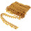 Iridescent Sequin Trim Leaf Shape Golden 1 Set 9