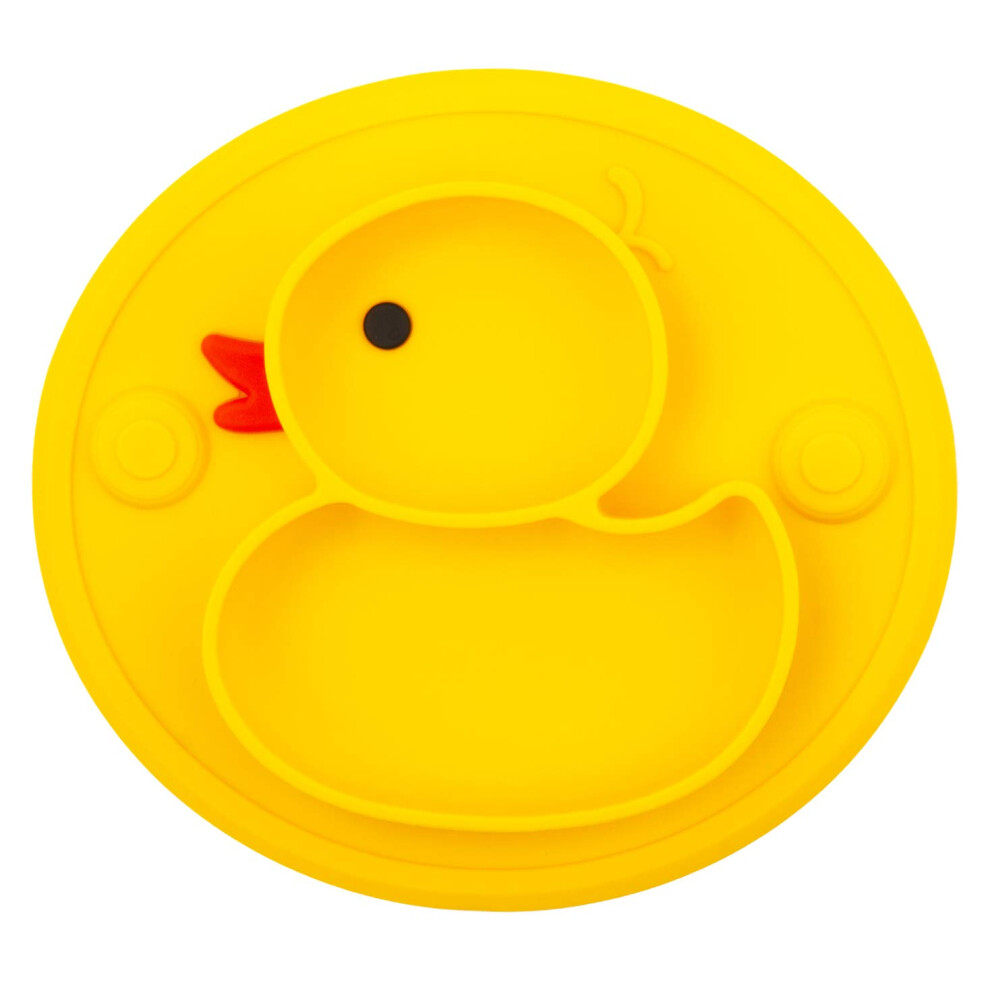 Easy To Clean Carry Silicone Divided Toddler Plates, Feeding Easier With Bpa Free Baby Dinner Plate, Non Slip Suction Plates For Toddlers, Portable Ba