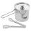 Set Acciaio Friggitrice Pentola Profonda Pinza 11