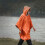 Wasserdichte Regenmäntel Notfall Camping Wandern-Orange 6