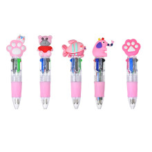Einziehbarer mehrfarbiger Stift, 4-Farben-in-1-Schreibstifte,-5
