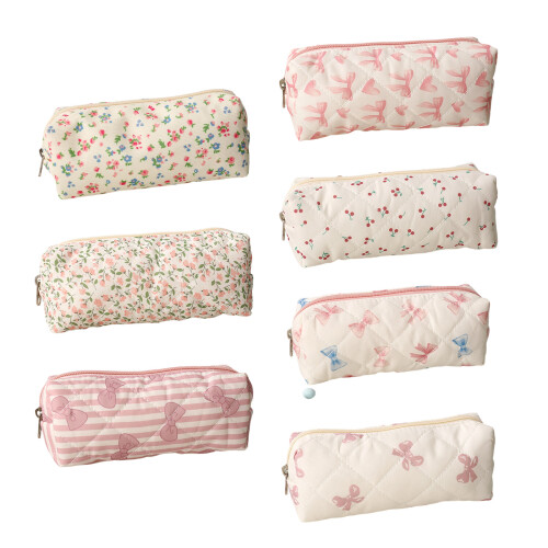 Geräumige Polyester-Bleistifttasche mit-Blumenmuster mit Stange 1