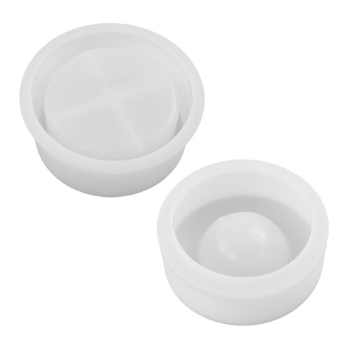 Harzglasform mit Deckel für Räucherstäbchenwärmer,-Runde 1